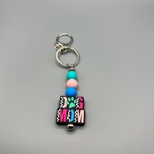 Colorful Beaded Keychain - Handmade #K0285C